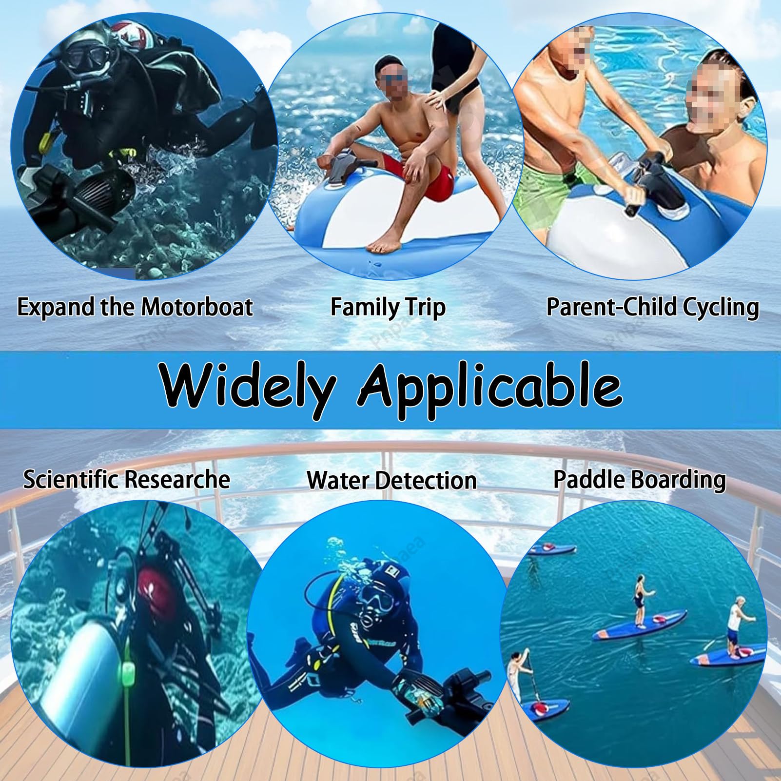 Canoa Gonfiabile 2 Posti,Moto d'Acqua Elettrica Gonfiabile Estiva 500w/700w con Motore E Batteria,Scooter Subacqueo,Ideale per Immersioni E Nuoto A