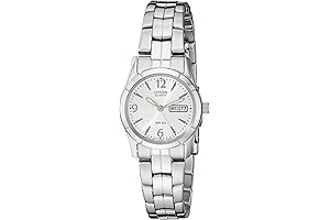 Elegant Titanium Watch for Women: Quartz Womens Watch, Stainless Steel, Classic, Silver-Tone (Model: EQ0540-57A)
