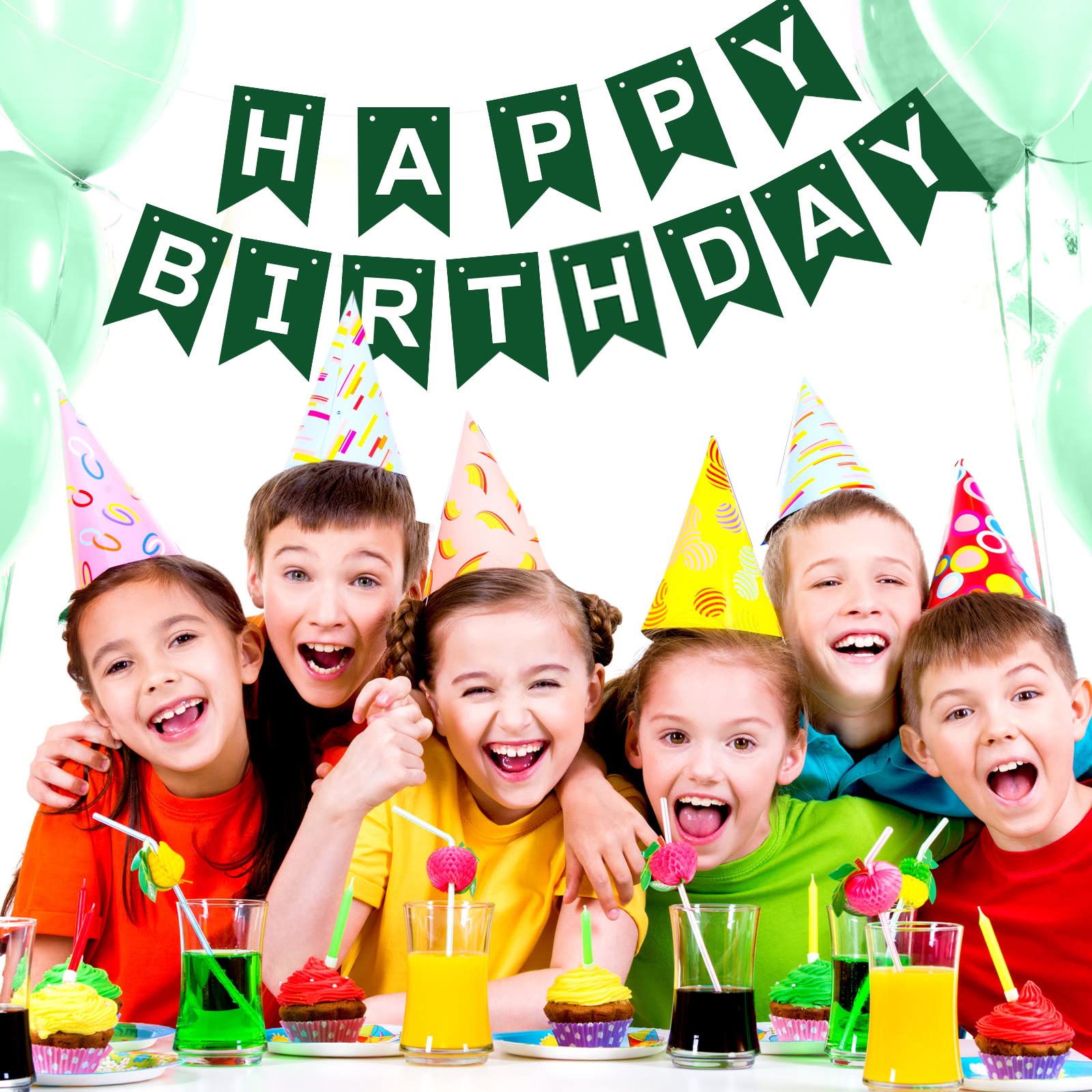 Happy Birthday Banner, Bunte Party Geburtstag Girla Produktbild-Vorschau 4