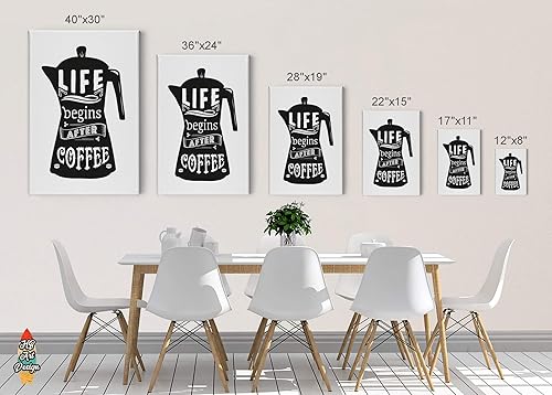 Miniatura 4 de HB Art Design Life Begins After Coffee and Coffee Before Talkie 2 Panel Canvas Print Set Wall Art Coffee Bar Decor Coffee Signs Kitchen Wall Decor