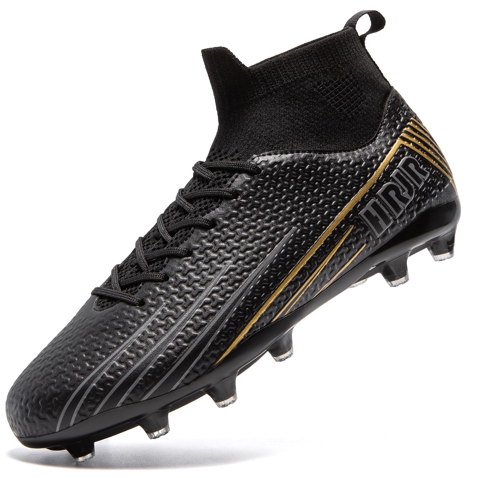 Men's Soccer Cleats Football Cleats for Unisex-Adult High-Top Spikes Shoes for Youth Lightweight Professional Training Turf Outdoor Athletic Sneaker Big Boys — view 8