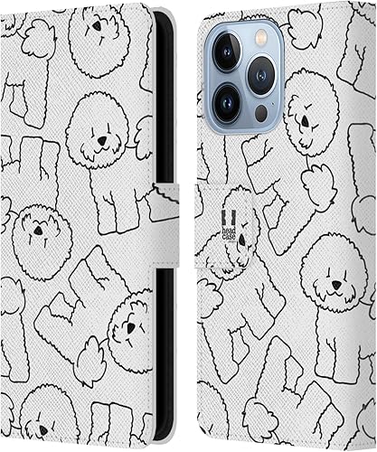 Miniatura 7 de Head Case Designs Chow Chow Dog Breed Patterns 4 Leather Book Wallet Case Cover Compatible with Apple iPhone 13 Pro