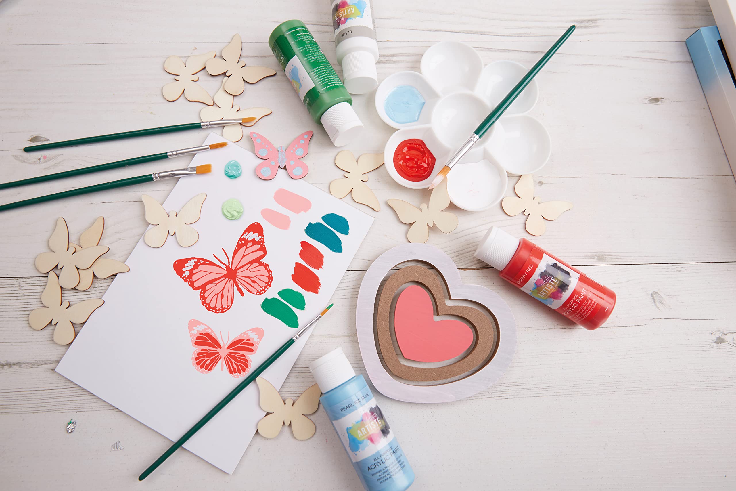 Bee & Bumble Scatola artistica in acrilico, ideale per adulti, bambini, bambini più grandi, artisti professionisti o in erba, colori inclusi per creare splendide opere artistiche