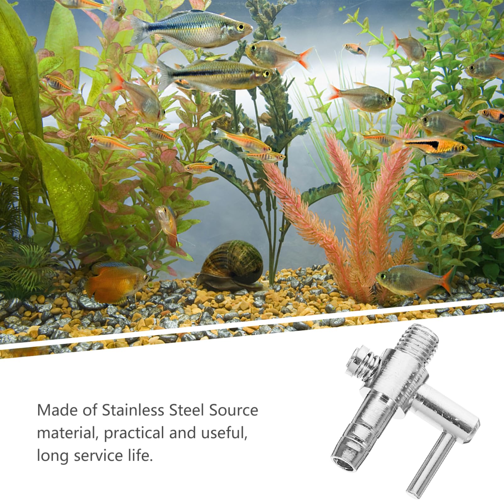 30 Stück Verteiler aus Edelstahl für Aquariumpumpen mit Durchflussregler Einfache Bedienung Geeignet für Fish Tank Aeration Silberfarbene Anschlüsse