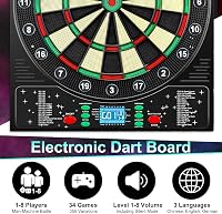 Mejasg Profi Darts Tábla Acél Dartboard 6 Fém Nyíllal Felnőtteknek 2