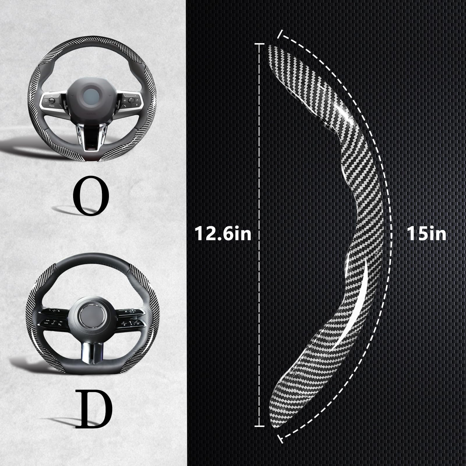 Funda Volante para Leon FR 2020-2026 (Mk4) (Negro 2PCS 3PCS/Plata)