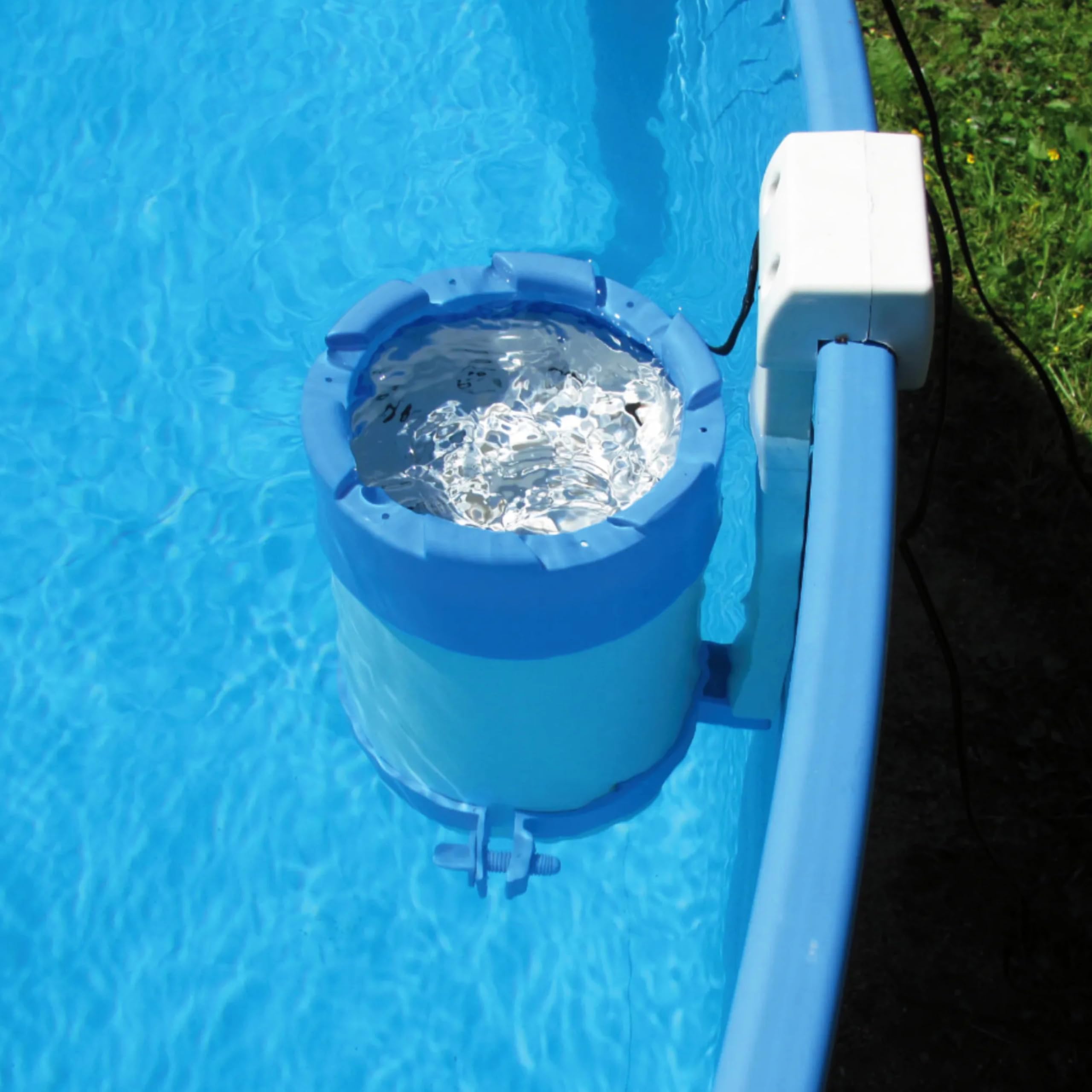 HAF Azuro Filtre de skimmer 2000 12 V | Skimmer de piscine avec filtre à cartouche 2 m³/h | Skimmer encastrable pour piscine paroi intérieure | Aspirateur de surface pour piscines à parois en acier et