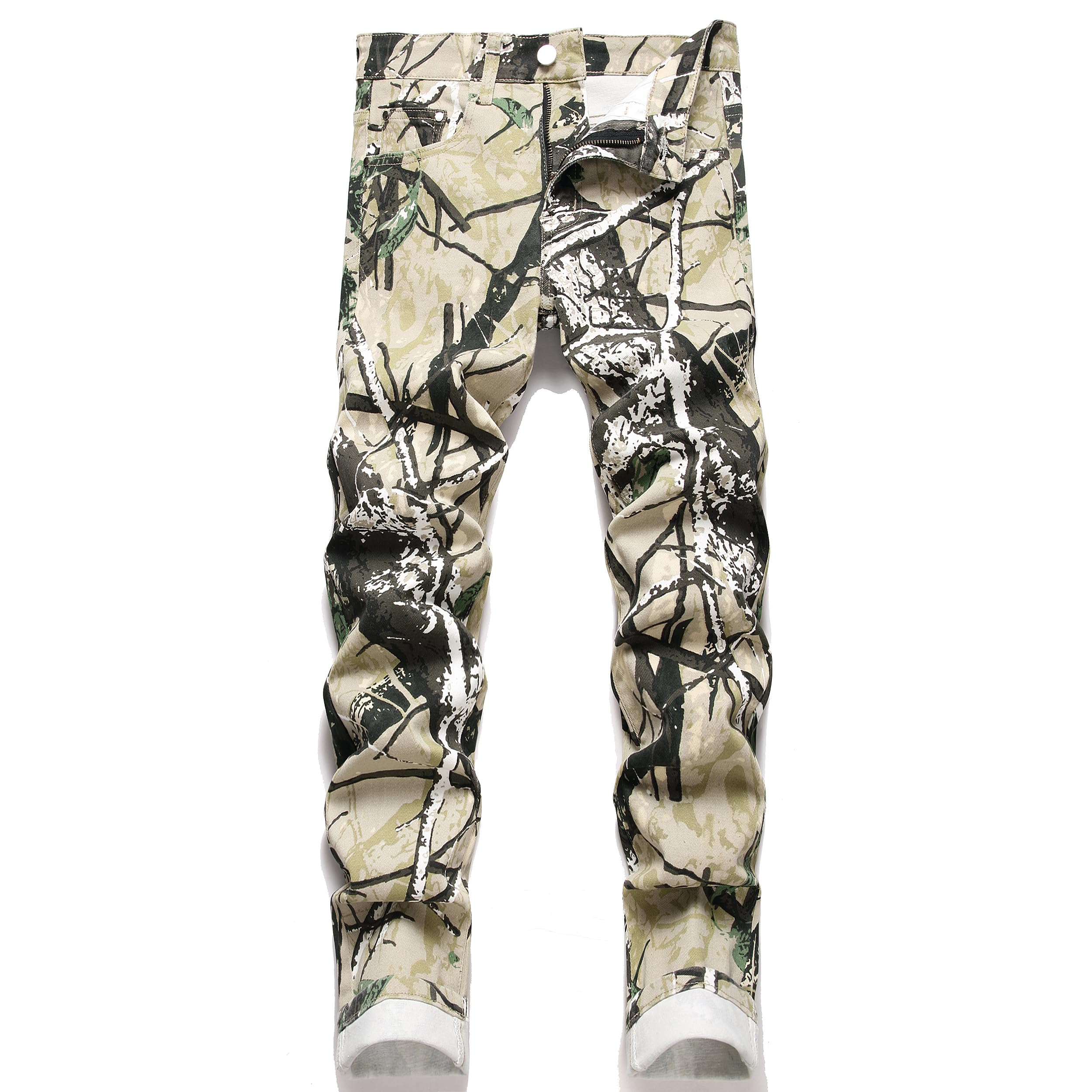 TMMMT Men's Fashion Camouflage Slim Jeans Pants