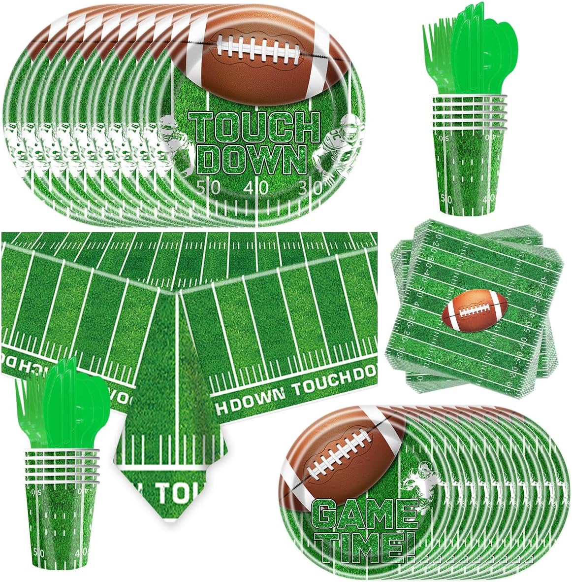Football Party Tableware Sports Themed Party Decoration For Football Game Day Party Supplies - Image 3