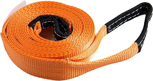 Miniatura 4 de Alfa Wheels - Correa de remolque de 2 pulgadas x 20 pies, 6.5 toneladas, 2 pulgadas x 20 pies, cuerda de poliéster Hi-Gear con 2 bucles,