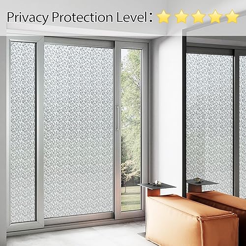 Miniatura 3 de Película de privacidad esmerilada para ventana, vinilo de diamante 3D, calcomanías decorativas para ventana, protección UV, adhesivos estáticos para