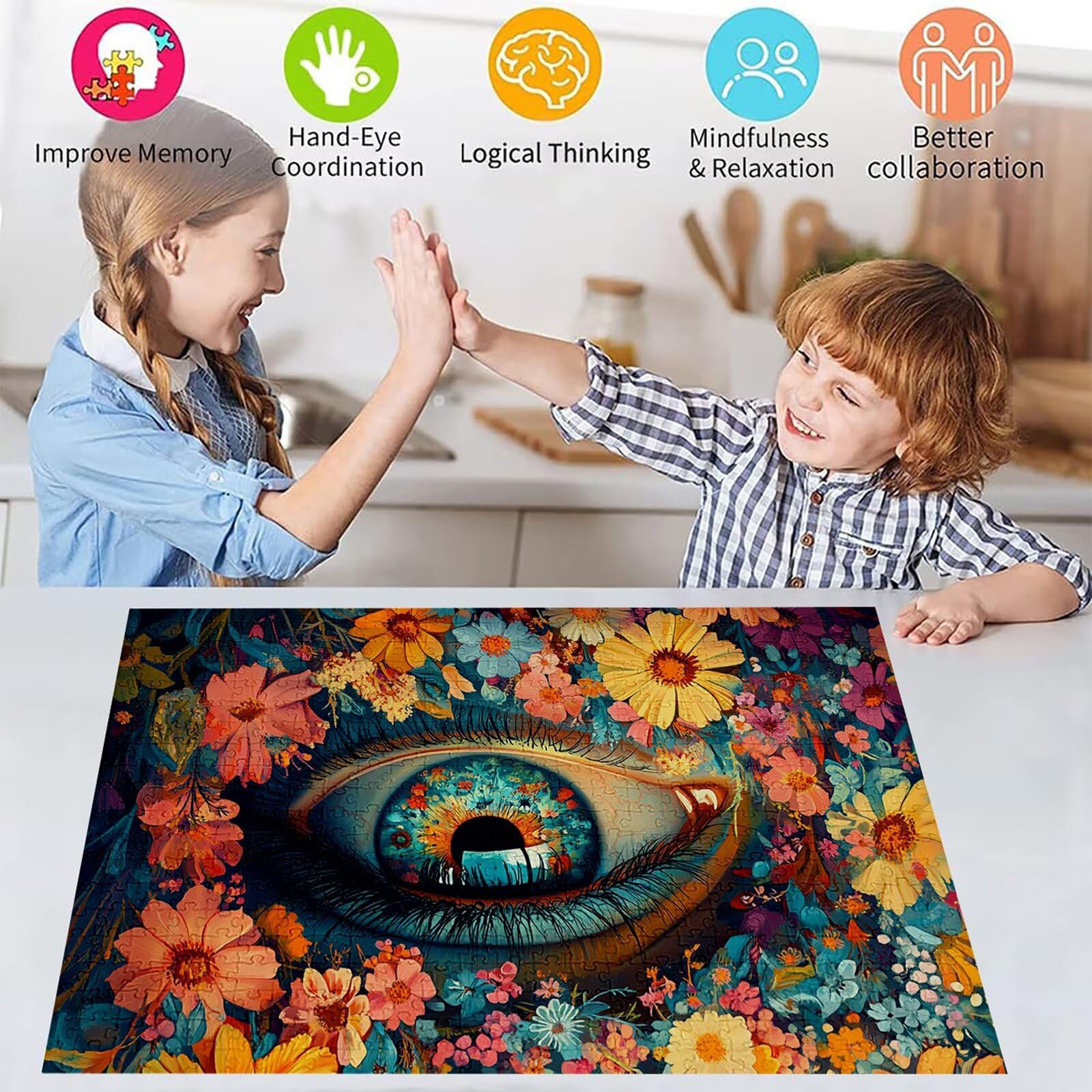 Puzzle 4000 elementów puzzle dla dorosłych kwiaty 141 x 87 cm Unikalne rzemiosło klasyczne 3D drewniana układanka do rodzinnych gier aktywnych, układanka do samodzielnego wykonania nawet do dekoracji