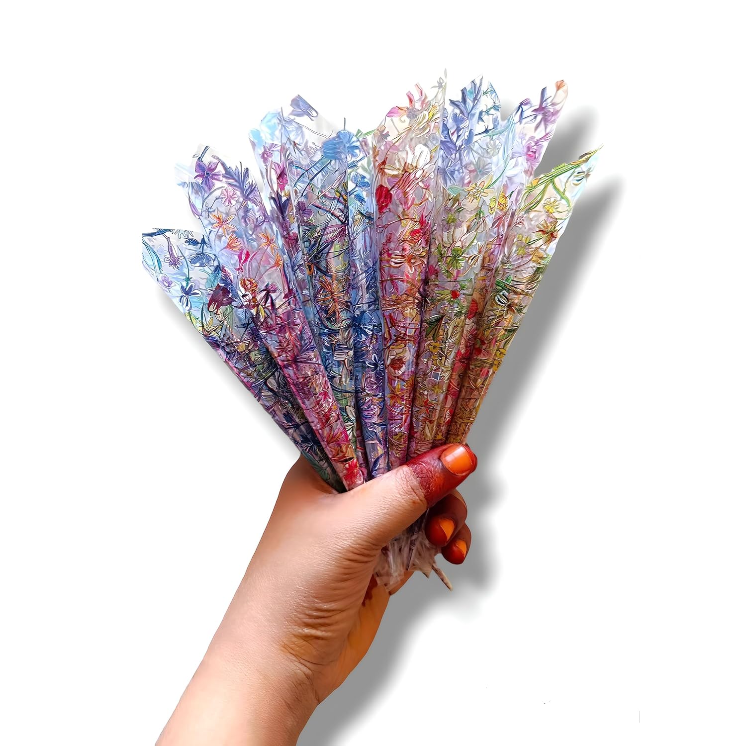 Sairaas Printed Design Rolled Cellophane Sheets for mehndi cone, 25