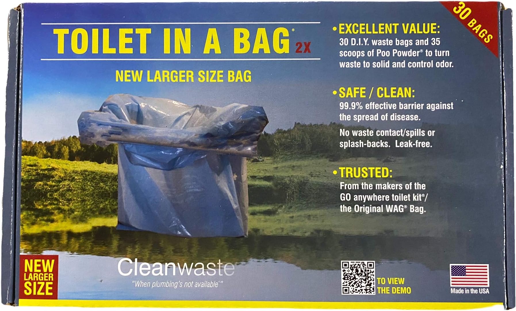 CleanwasteToilet in a Bag-30/Pack (D430W30)