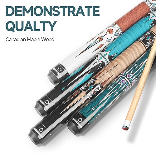 Miniatura 4 de HomeSeason Taco de Billar de 57" Tacos de Billar Profesionales de Baja Deflexión