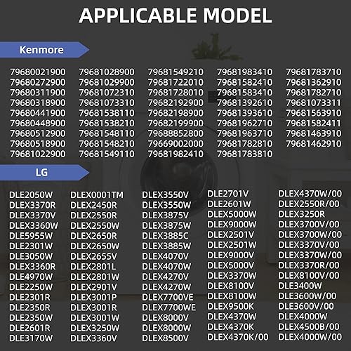 Miniatura 5 de 【Actualizado】5301EL1001J 5301EL1001H Reemplazo del conjunto de elemento calefactor para secadora LG DLE5977W DLE2240W DLE3170W-Reemplazo perfecto