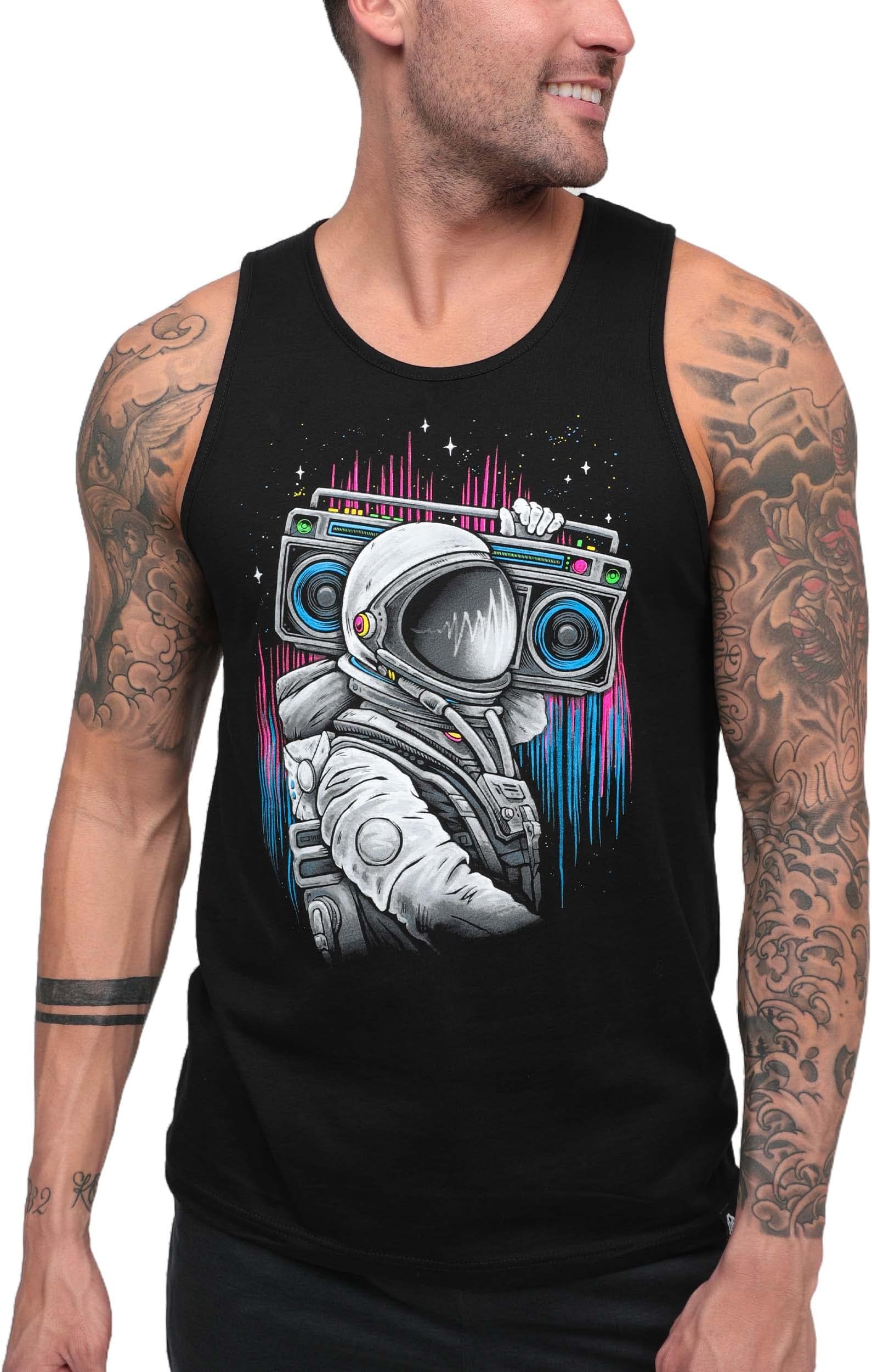 INTO THE AM Men's Graphic Tank Tops - Cool Fitted Summer Muscle Shirts for Men