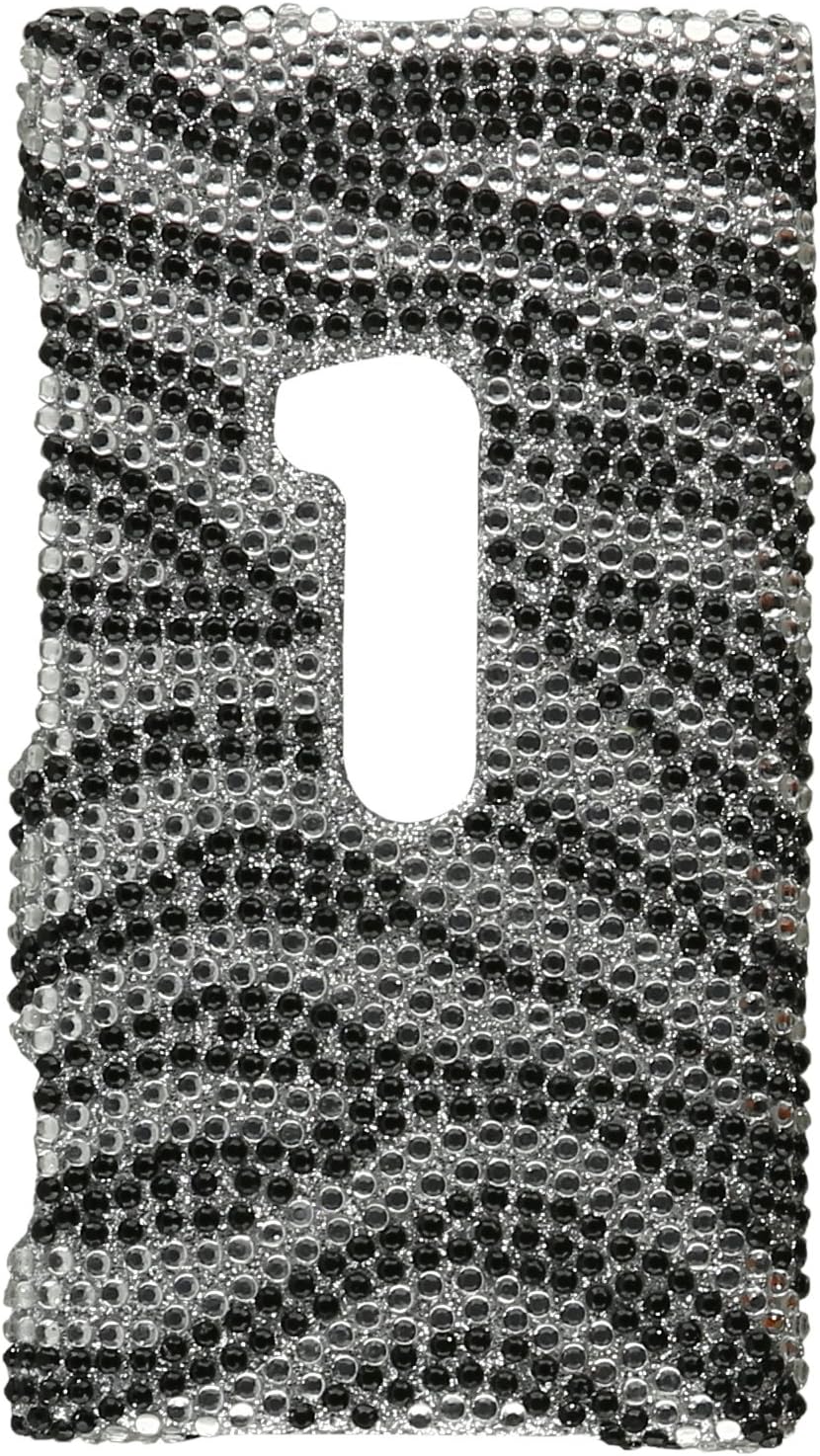 Asmyna NK920HPCDM010NP Stylish Dazzling Diamante Case for Nokia Lumia 920 - 1 Pack - Retail Packaging - Black Zebra