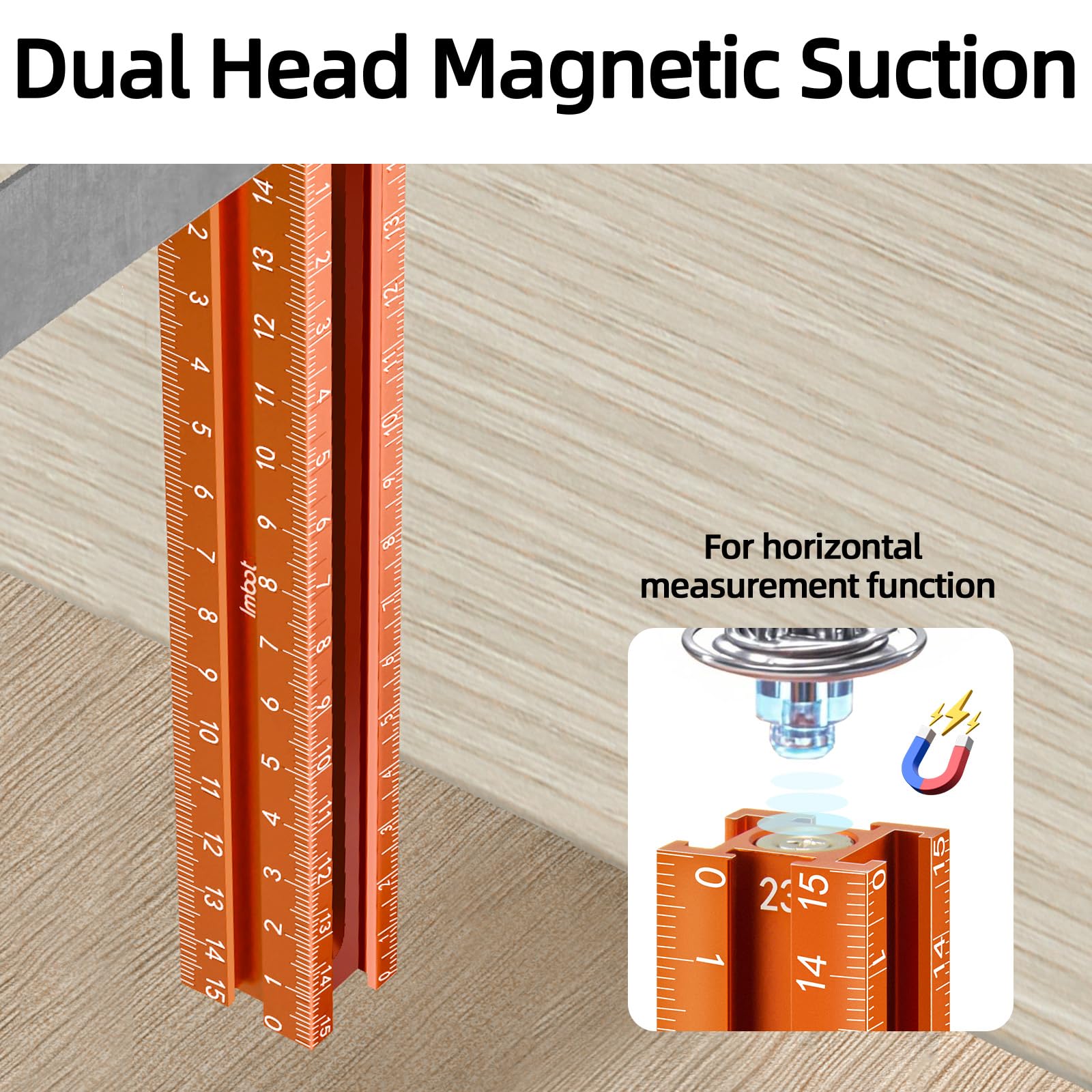 Imbot 4-Sided Magnetic Scribing Tool with Laser Scale for Woodworking & DIY — Amazon image 9