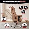 600lbs Big and Tall Office Chair, Wide Ergonomic Leather Executive Chair for Heavy People with Foot Rest, High-Back Reclining Computer Chair with Swivel Wheels and Lumbar Support (Brown)