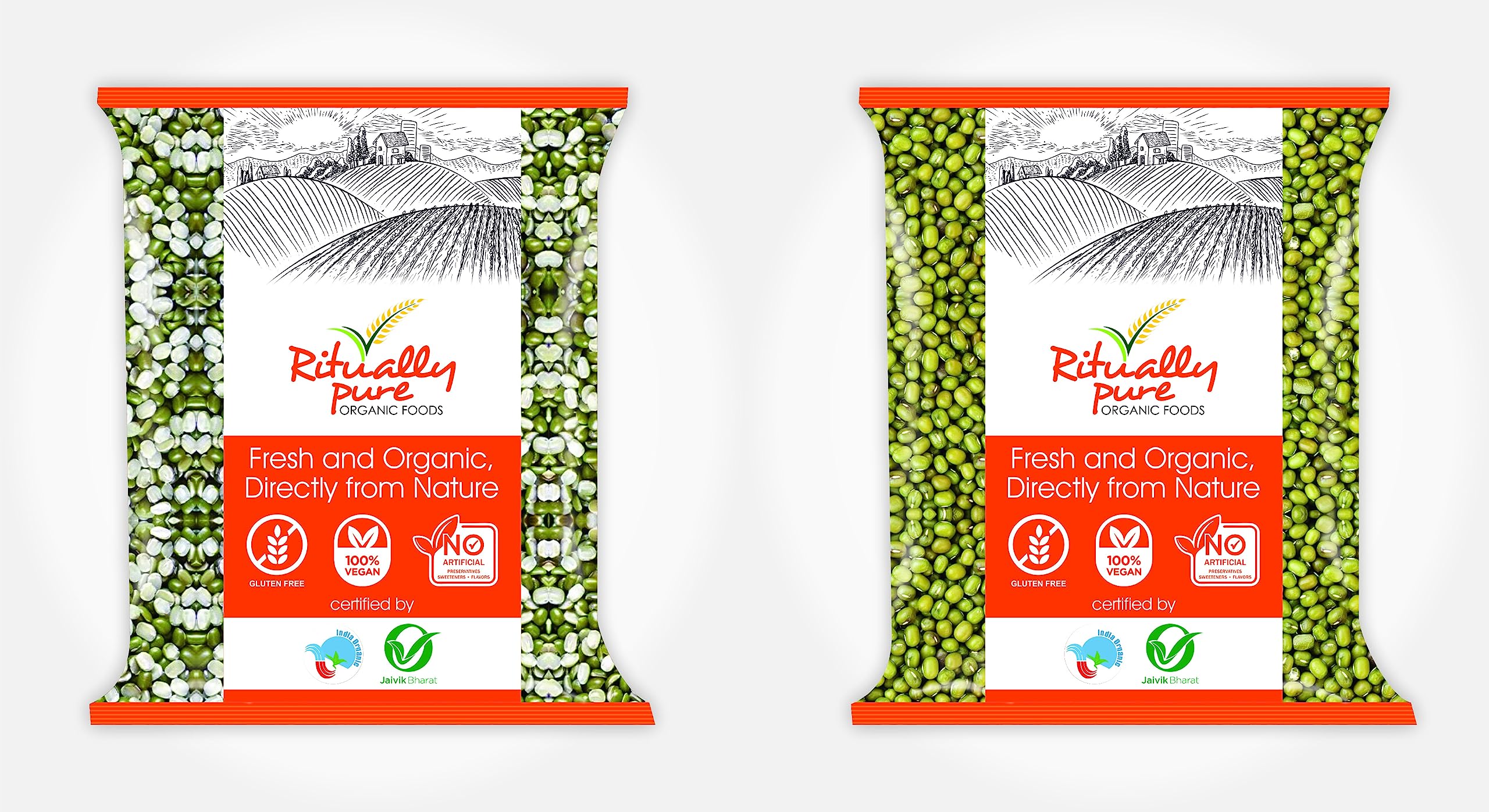 Ritually Pure 100% Organic | No Pesticides | Moong Hari Dal 500 Gm | Moong Sabut 500 Gm | Pack Of 2 | 1 Kg Pack (B0C7RBSS3H) Amazon Price History, Amazon Price Tracker