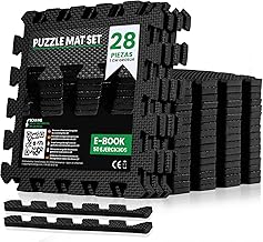 unycos - Esterilla Fitness Puzzle para Suelo de Gimnasio【30x30 cm】Set de 12/20/28 Piezas, Protección de Espuma EVA, Alfombra Expandible, Tatami para Pisos | Impermeable, No Tóxica