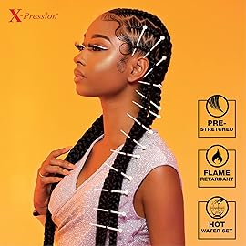Sensationnel X-pression prestretched braiding hair - 6x braid 58 inch all kanekalon flame retardant synthetic braid for box braids and twists (BG BURGUNDY)