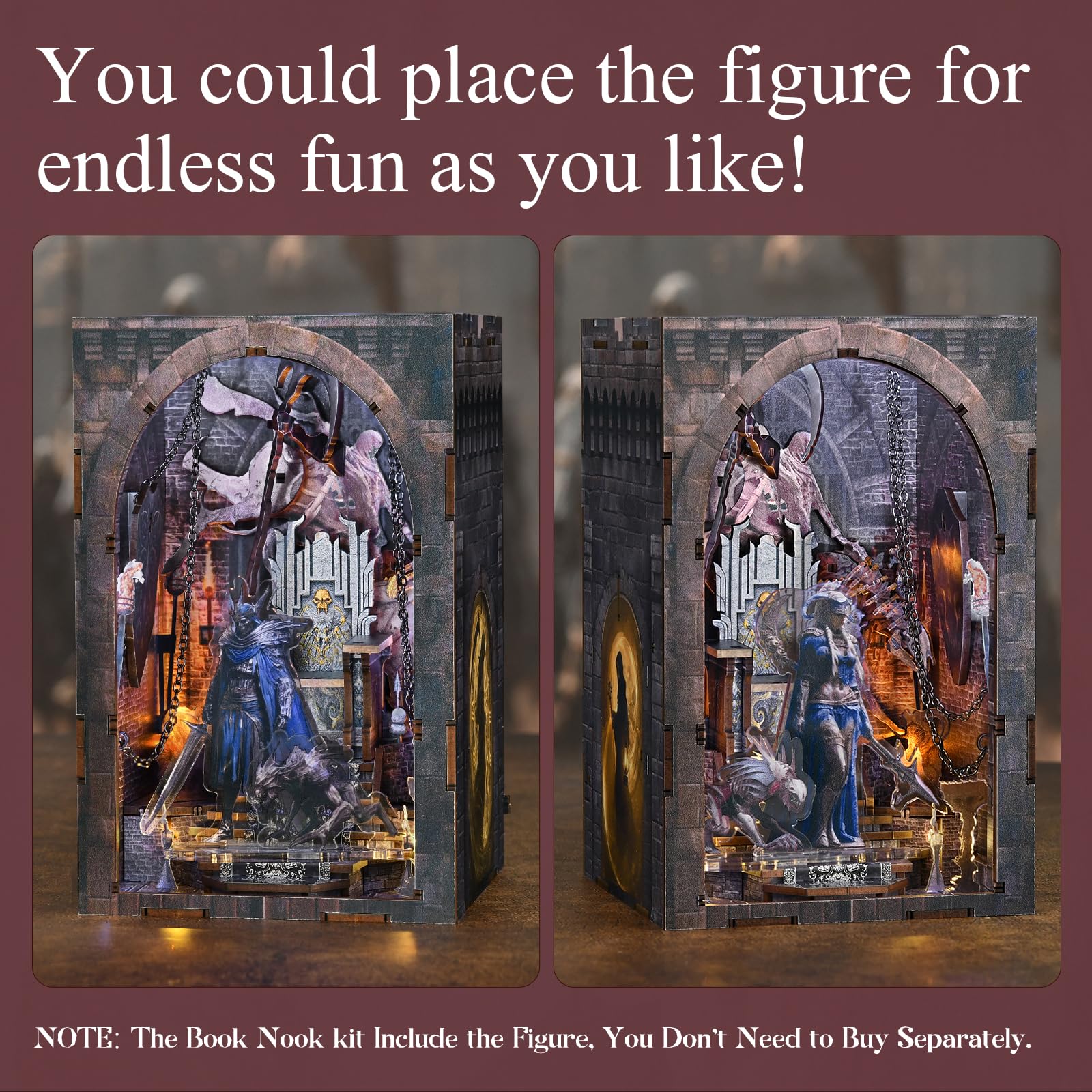 MiniCity Book Nook Kit, DIY Dollhouse Booknook - Image 2