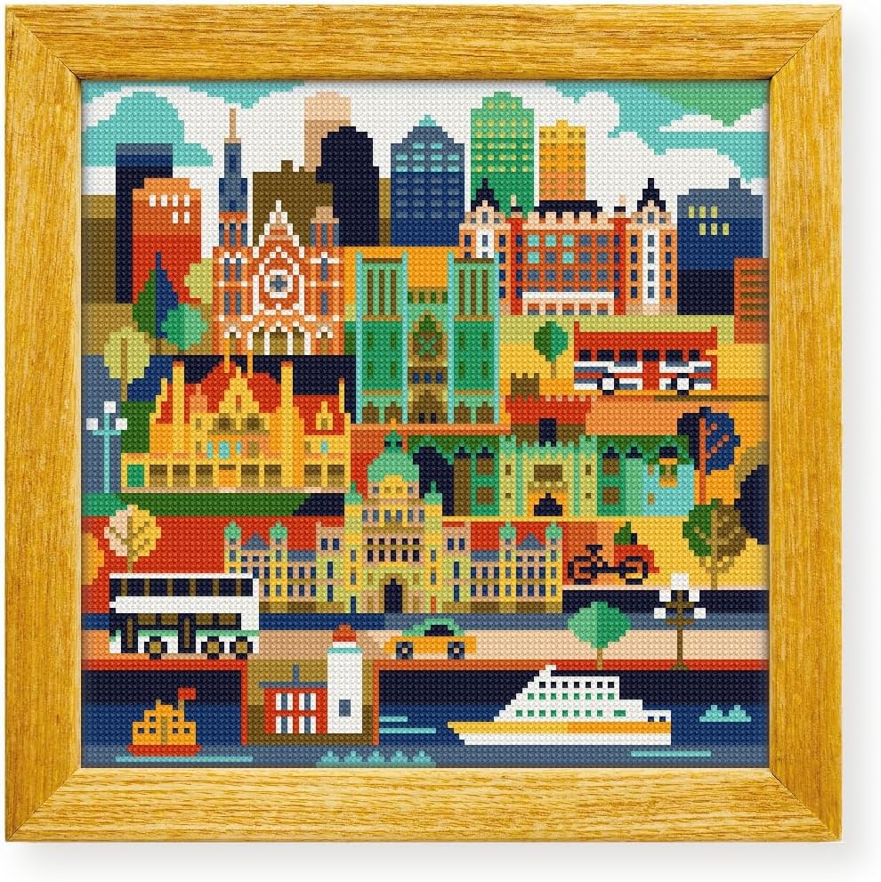 Awesome Pattern Studio Victoria British Columbia Canada DS1411, Diamond Painting Kit, Diamond Art Kits for Adults, Full Drill 5D Diamond Dots Kits. All Items Included.