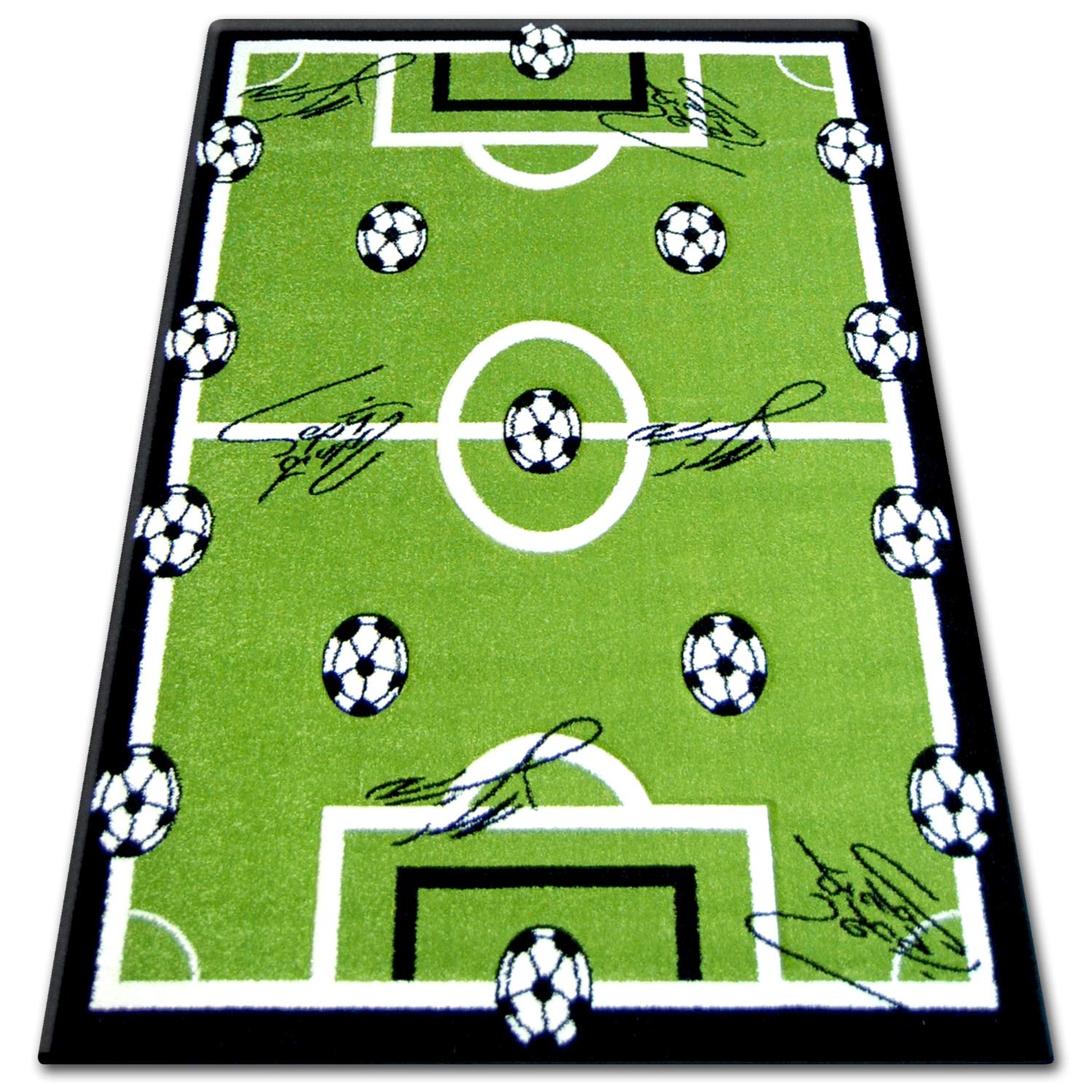 Tapis de jeux terrain de foot rugsx Pilly vert 240x330 cm pour chambre enfant