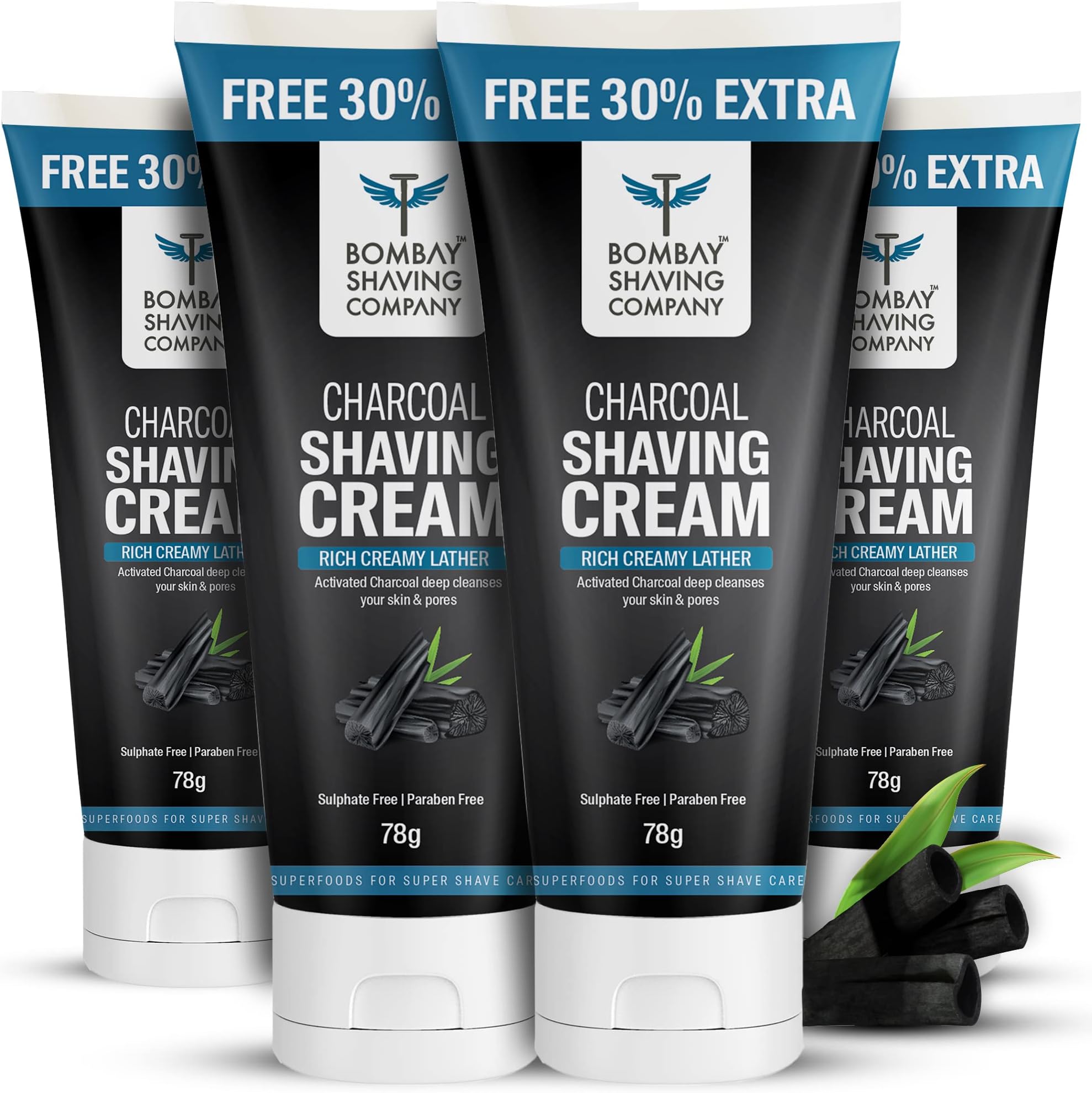 Charcoal Shaving Cream with Rich Creamy Lather (312 g)