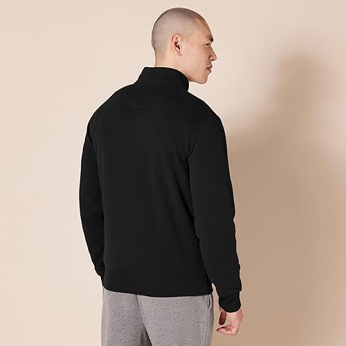 Miniatura 3 de Tienda Essentials - Sudadera con cremallera completa y cuello alto falso para hombre