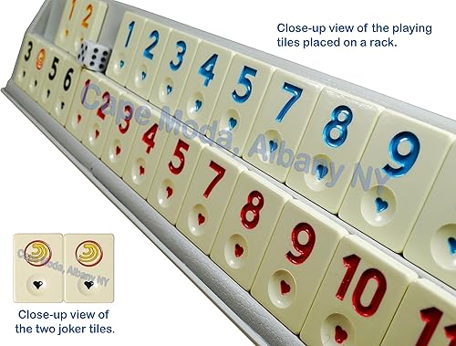 Miniatura 2 de Cape Moda - Paquete grande de rummy Okey de plástico turco, diseño turco clásico fabricado en Estambul e inspeccionado por Cape Moda en Albany NY