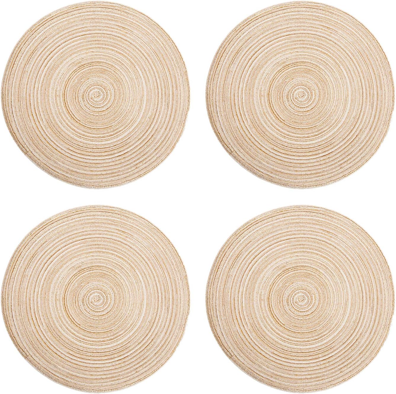 Topotdor Round Placemats HeatResistant Stain Resistant
