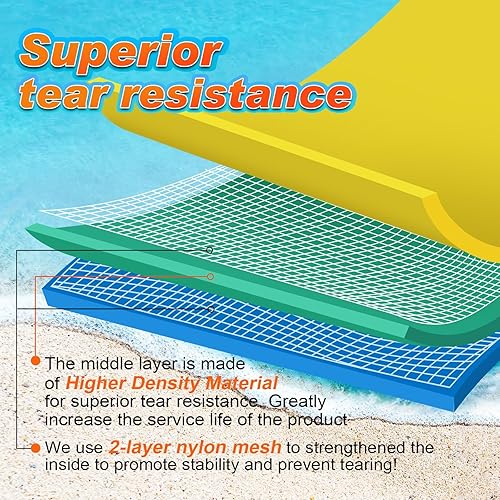 Miniatura 2 de CTSC Alfombra flotante  Lily Pad  Alfombra de agua  Alfombra flotante de 10 x 5 pies para lago, espuma XPE resistente a desgarros de alta densidad
