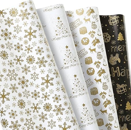 Amazon Gwhole 包装紙 クリスマス16枚 ラッピング ペーパー プレゼント パッケージ ギフト4柄 片面印刷 50cm 70cm ラッピングペーパー 文房具 オフィス用品 Amazon Gwhole 包装紙 クリスマス16枚 ラッピング ペーパー プレゼント パッケージ ギフト4柄 片面印刷 50cm 70cm ラッピングペーパー 文房具 オフィス用品