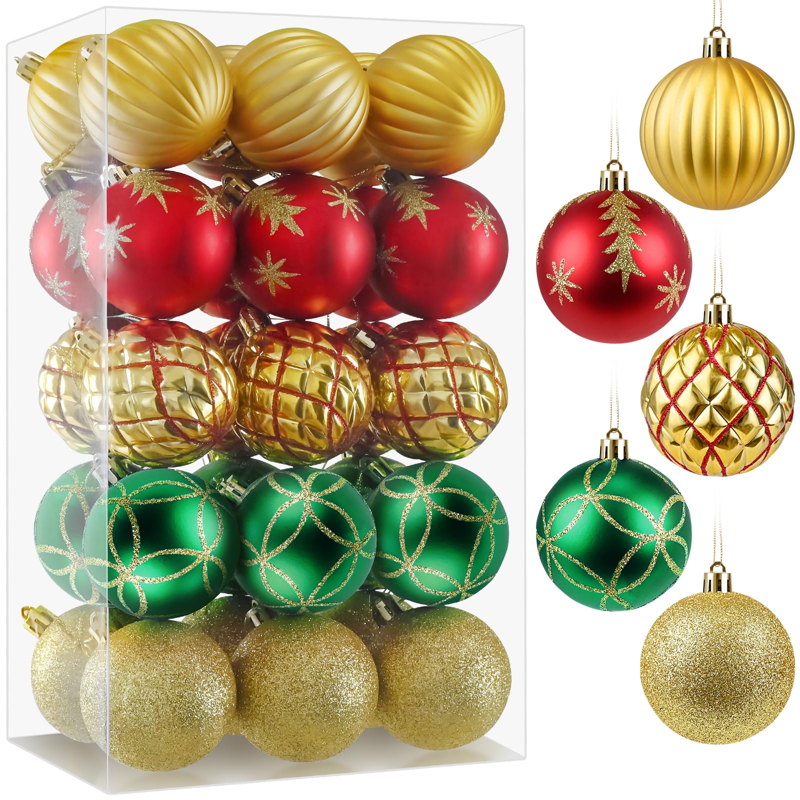 Boules de décoration de Noël classiques et durables accessoires haut de gamme pailletés