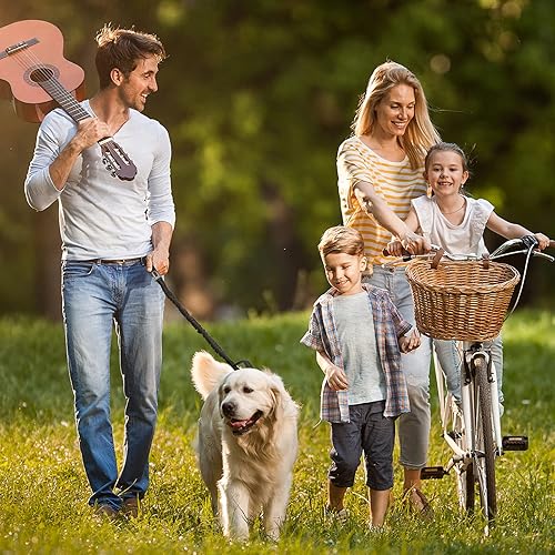 Miniatura 8 de BUMBIN Correa elástica de 6 pies con 2 asas para perros grandes, medianos y pequeños, resistente, sin tirones, absorción de golpes con cinturón de