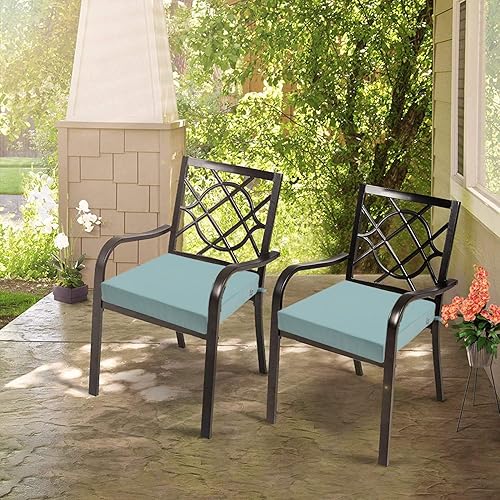 Miniatura 6 de FUNHOME Paquete de 2 fundas de cojín para sillas de exterior, sin relleno. Fundas de cojín de repuesto para patio de 20 x 18 x 4 pulgadas,