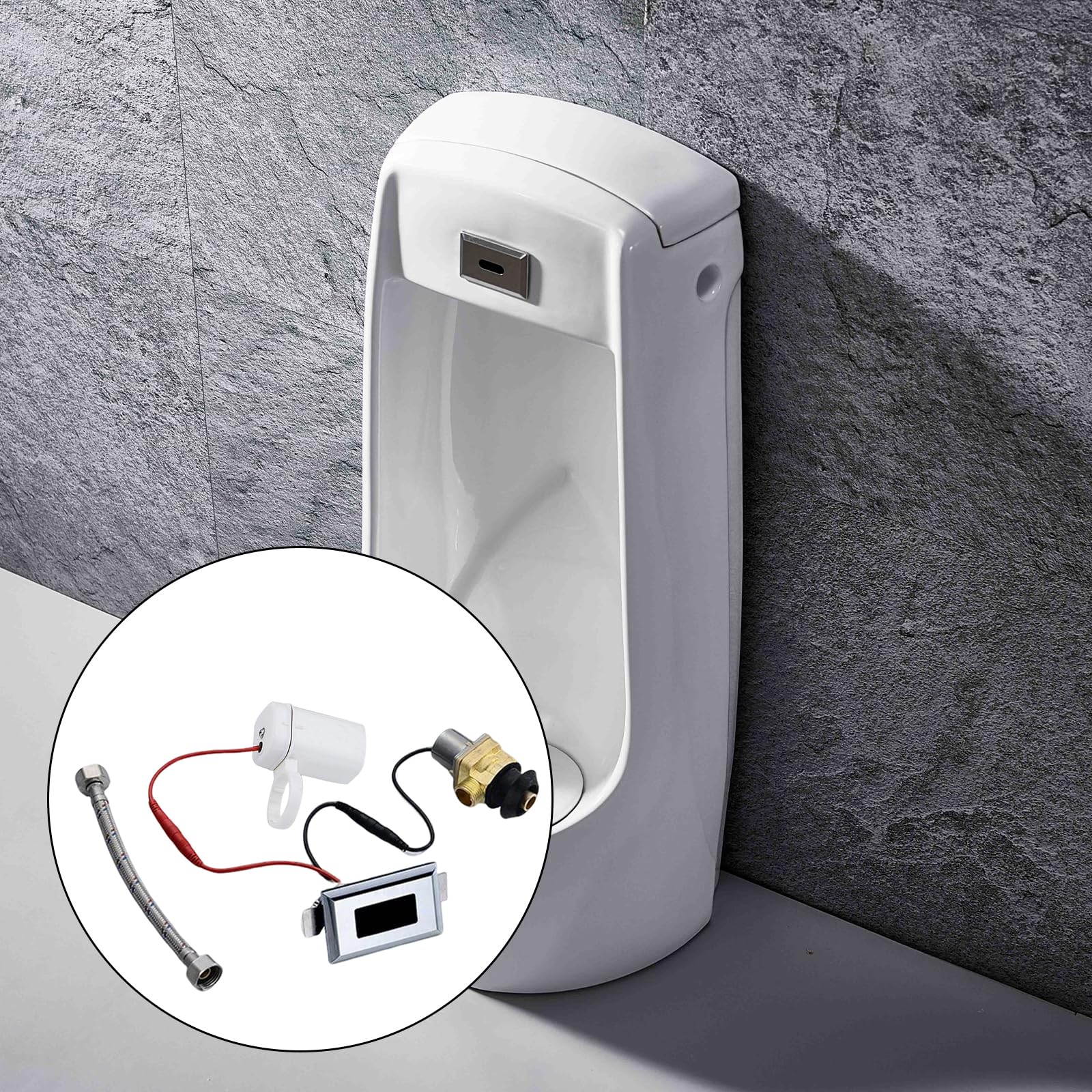 Kits de descarga de urinario sin contacto, sensores, válvulas de descarga de inodoro, kits de reparación de inodoro, juego de sensores de montaje en pared ocultos, accesorios para orinario