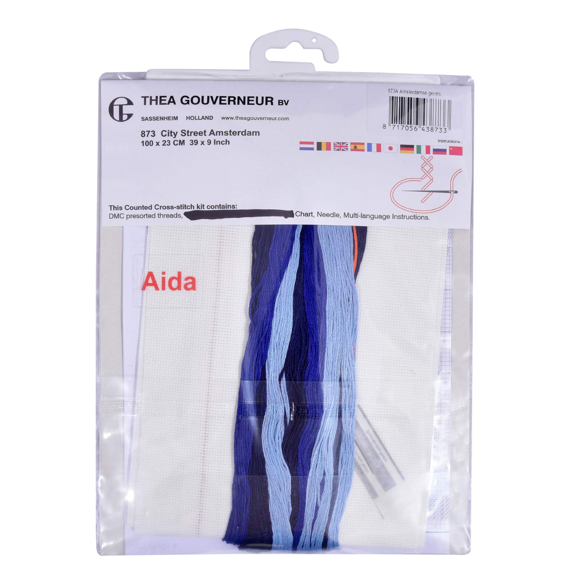 Thea Gouverneur Athens On Aida kruissteekpakket 78,7 x 50,8 cm, 18 stuks, acryl, meerkleurig, 32,51 x 21,59 x 1,77 cm