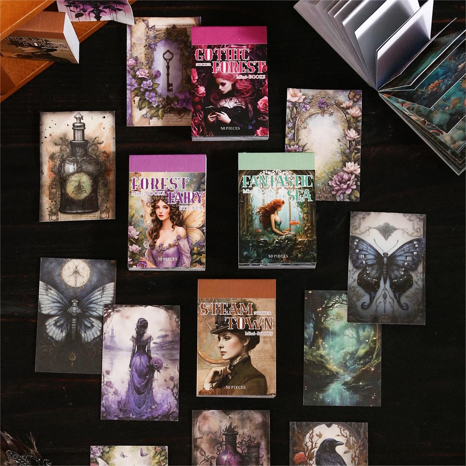 SETLUX 100 Calcomanías De Flores, Calcomanías Para álbumes