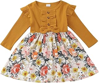 Vestidos Vestido de niña Vestido de Navidad Festivo Niño Niña Manga Larga Estampado Floral Princesa Vestido de Baile Fiesta Vestidos de Invierno Ropa de Niña Negra 152