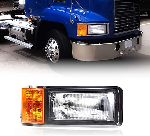 Torque Faro delantero del lado derecho del pasajero con señal de giro de repuesto para semirremolques Mack CH600 CH612 CH613 1990-2006 (solo para