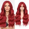 WIGNEE Lightweight Short Wavy Bob Wig with Curtain Bangs for Women Natural Looking Synthetic Wig for Daily Wear, Beginner Friendly 14 Inch Heat Resistant Fashion Wig(Ombre Black to Brown)