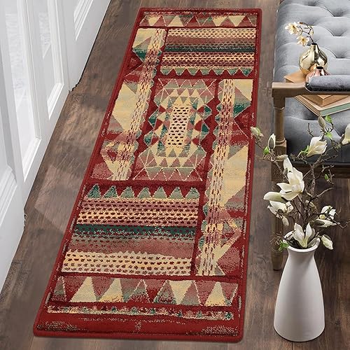 Miniatura 4 de GAOMON Alfombra de pasillo larga de 2 x 8 pulgadas, alfombra de área colorida antideslizante para cocina, moderna y abstracta, alfombra de área