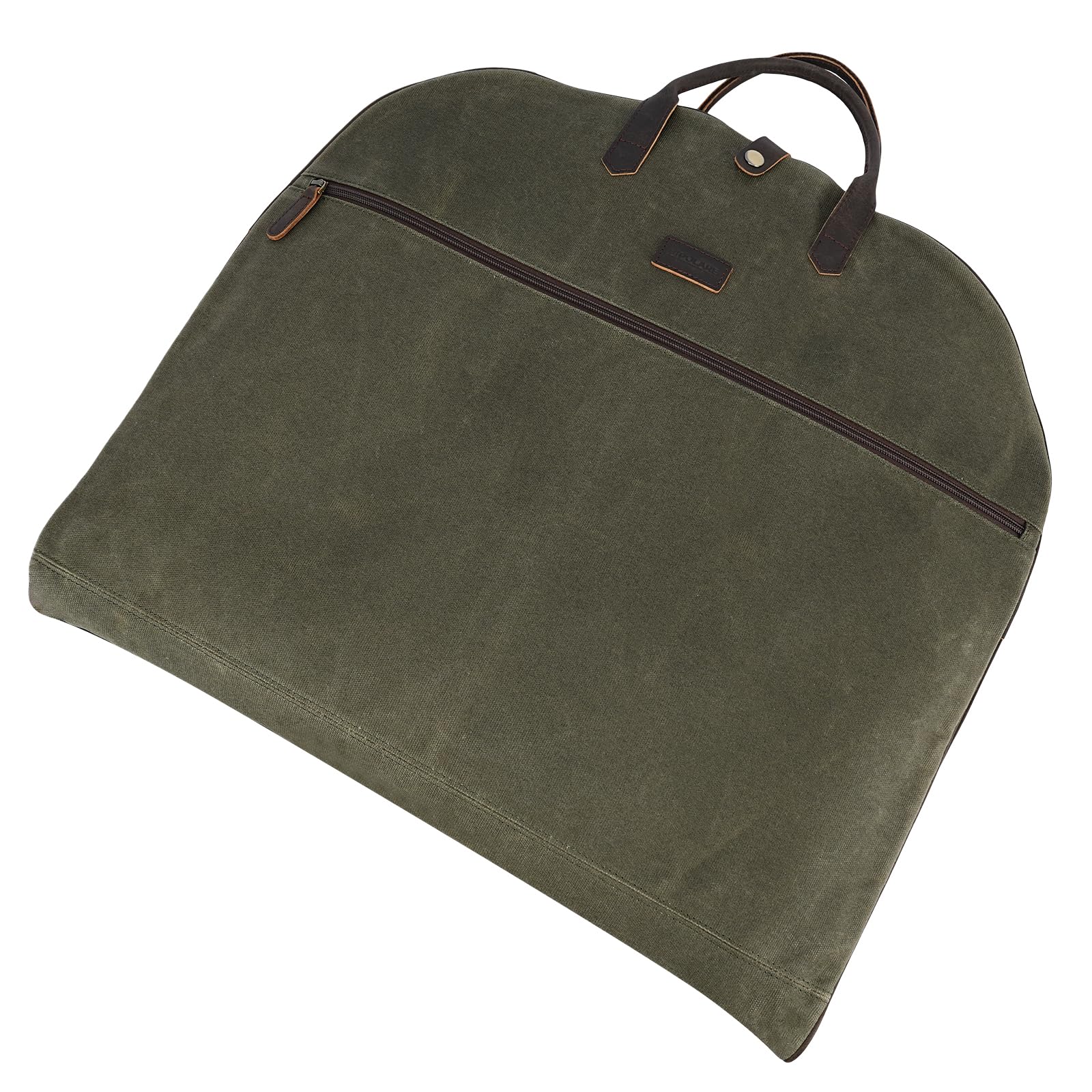 Polare Kleidersack aus gewachstem Segeltuch, Vollnarbenlederbesatz, Handgepäcktasche für Reisen, wasserdicht, staubdicht, faltbar, hängende Koffer, Wochenend-Kleiderhülle mit YKK-Reißverschluss