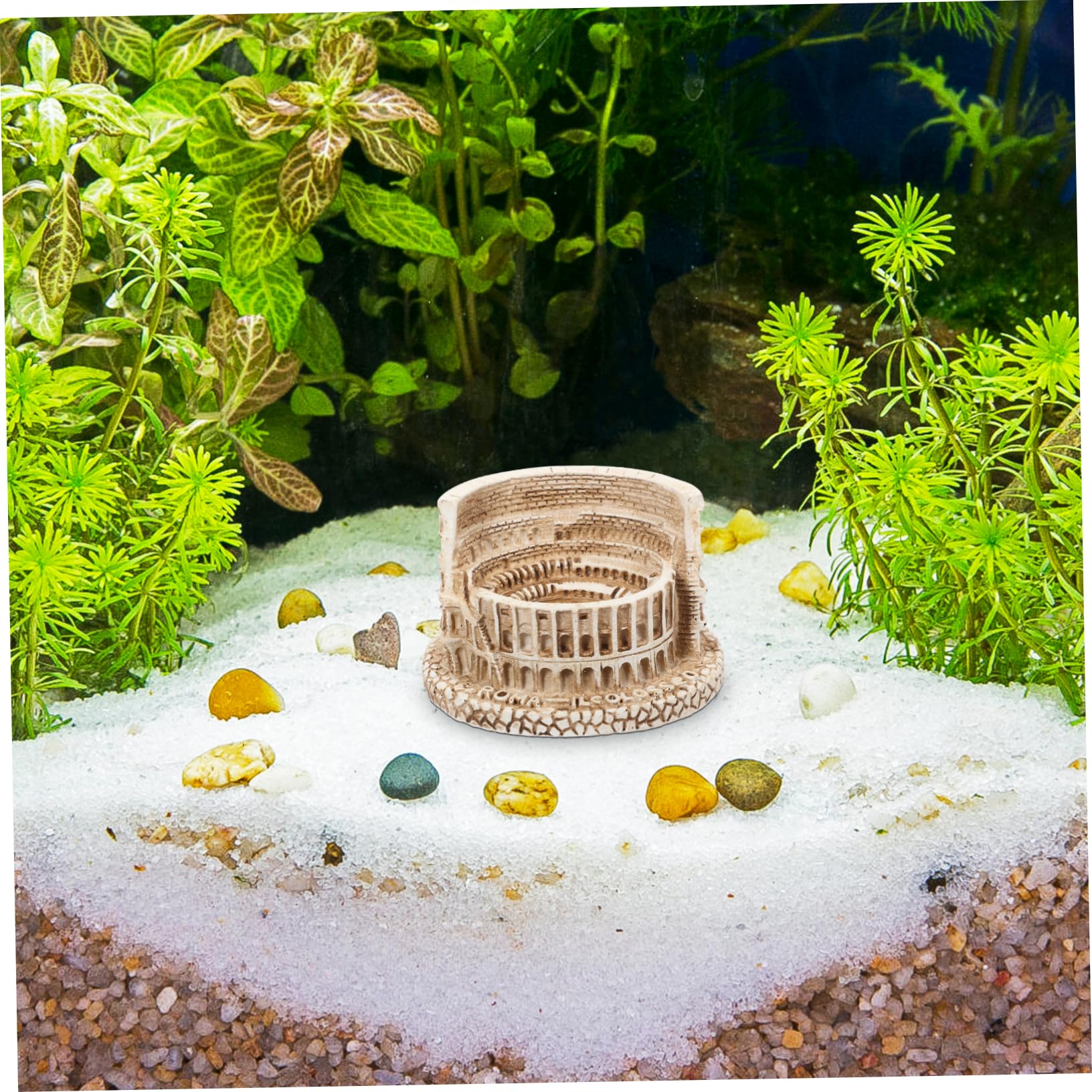 MAGICLULU 5 Pezzi Unici Colosseo Romano Decorazione Acquario Statua in Resina Per Acquario Da Tavolo
