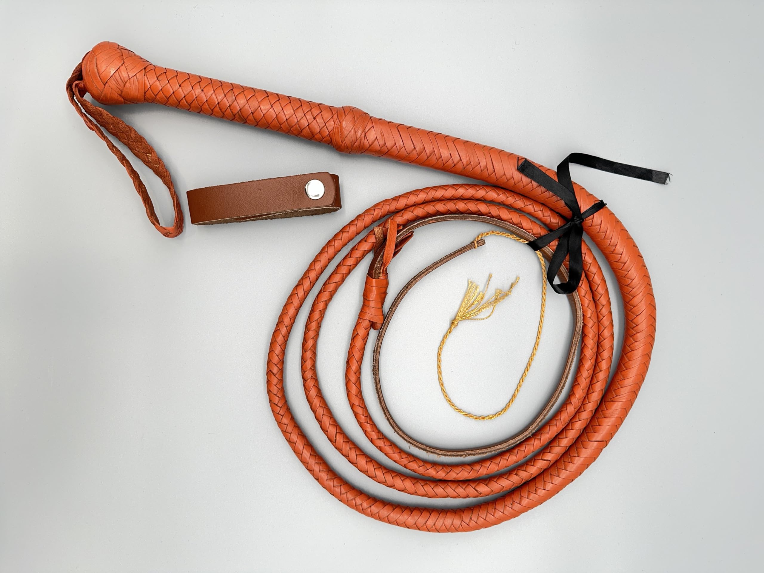 Generisch Bullenlederpeitsche Bullwhip in Tan, 3FT-10FT (4FT ~ 122cm)