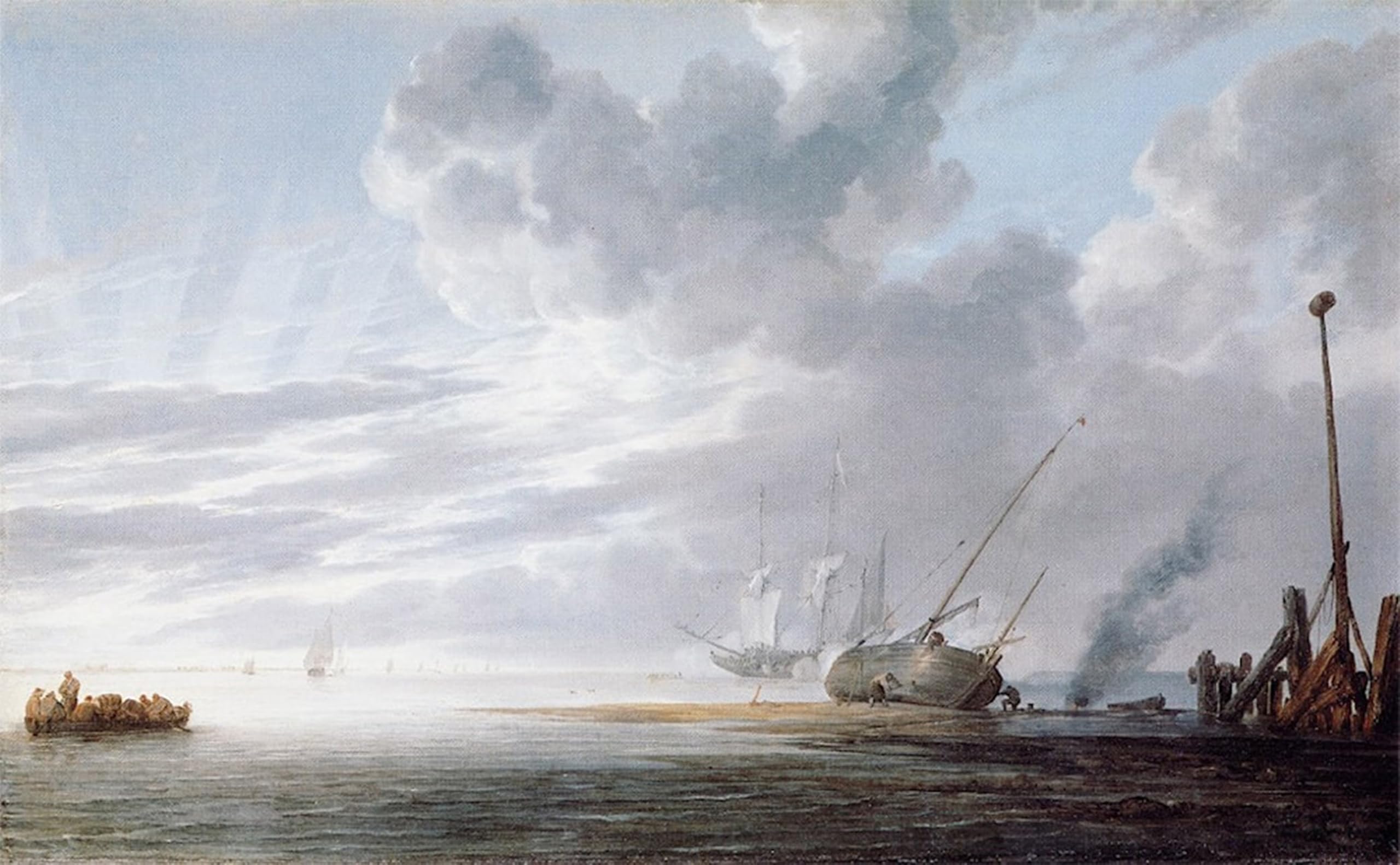 POSTERIIk Famous Print Pop Art Wall Art Graffiti Seascape by Willem Van De Velde the Younger Art Prints for Home Decor 60x90cm